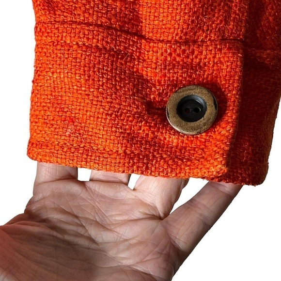 CARLISLE Woven Blazer Size US 10 UK 12 100% Silk Lined Double Breasted Pockets - Picture 4 of 11